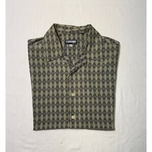 Mench Platinum Men’s Geometric shirt button down short sleeve size XL